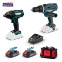 Bormann Pro BBP9000 Σετ Κρουστικό Δραπανοκατσάβιδο & Παλμικό Κατσαβίδι 20V με 2 Μπαταρίες 1.5Ah - 2.4Ah και Θήκη