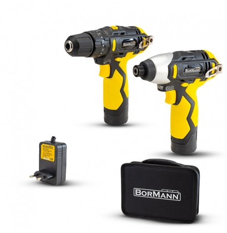 BORMANN LITE BCD2050 ΣΕΤ ΚΡΟΥΣΤΙΚΟ ΔΡΑΠΑΝΟΚΑΤΣΑΒΙΔΟ & ΠΑΛΜΙΚΟ ΚΑΤΣΑΒΙΔΙ 12V 2X1.5AH ΣΕ ΤΣΑΝΤΑ ΜΕΤΑΦΟΡΑΣ 053460