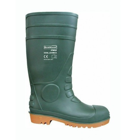 Bormann Pro Columbia Αντιολισθητικές Unisex Γαλότσες Εργασίας Γονάτου σε Πράσινο Χρώμα