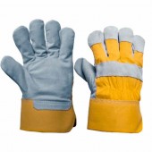 Bormann BPP2300 Γάντια Εργασίας Δερματοπάνινα Κίτρινα