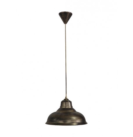 Heronia Public 1L Vintage Κρεμαστό Φωτιστικό Μονόφωτο Καμπάνα με Ντουί E27 σε Μπρούτζινο Χρώμα