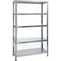 Unimac Ραφιέρα Dexion Γαλβανιζέ με 5 Κουμπωτά Μεταλλικά Ράφια Μ120xΒ50xΥ200εκ