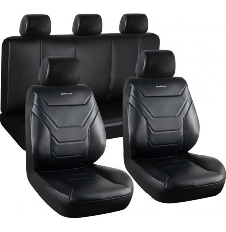 Bormann Σετ Καλύμματα Αυτοκινήτου 11τμχ Δερματίνη BWC3500 Μαύρα