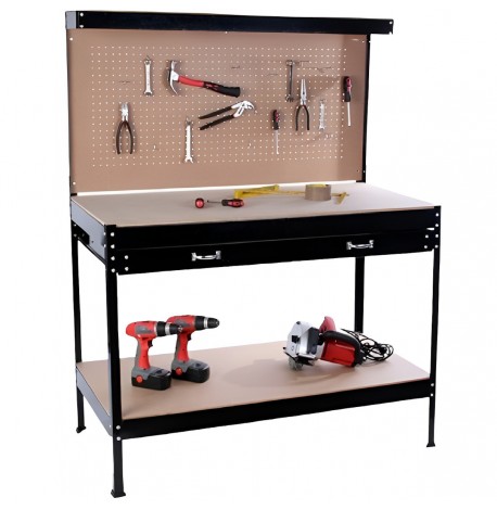 Bormann Πάγκος Εργασίας με Πλάτη και 2 Συρτάρια