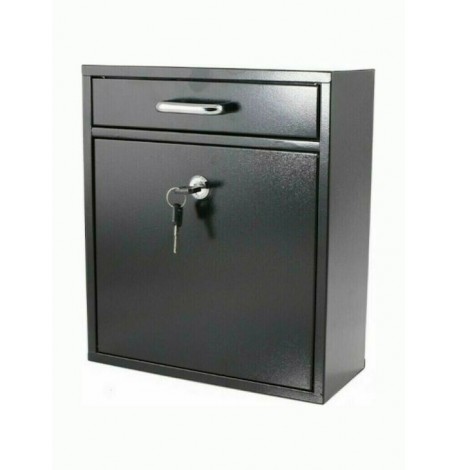 Bormann Γραμματοκιβώτιο Μεταλλικό σε Γκρι/ Μαύρο 30.5x27x12cm