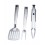 Bormann BBQ1007 Σετ Εργαλείων BBQ με Σπάτουλα, Πιρούνα και Τσιμπίδα