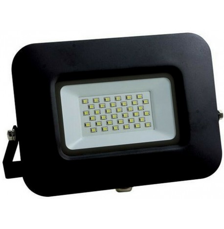 Eurolamp Στεγανός Προβολέας LED 30W Ψυχρό Λευκό 6500K IP65