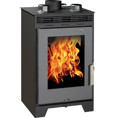 Χαλύβδινη Ξυλόσομπα Αερόθερμη 14.5kW Γκρι Syrios Lousios 2018