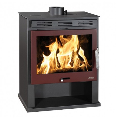 Χαλύβδινη Ξυλόσομπα Αερόθερμη 16.3kW Μπορντό Syrios Ierapetra