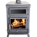 Μαντεμένια Ξυλόσομπα με Φούρνο 15.8kW Γκρι Syrios Rethimno