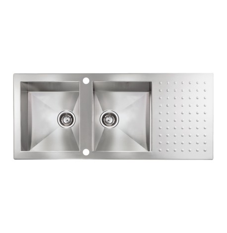 Ένθετος Νεροχύτης Inox Σατινέ Sanitec ΡUΝΤΟ QUΑDRΑ (116Χ50) 11907
