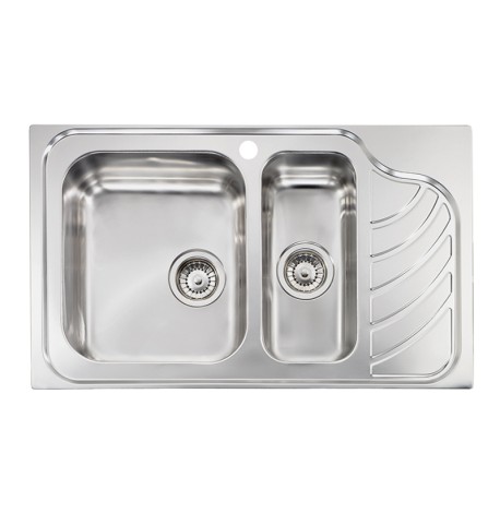 Ένθετος Νεροχύτης Inox Σατινέ Sanitec EUREKA (86Χ51) 11754