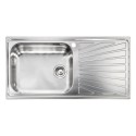 Ένθετος Νεροχύτης Inox Σατινέ Sanitec COMETA (100x50) 11446