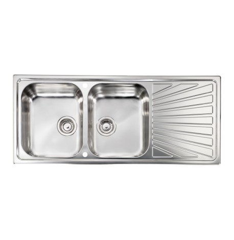 Ένθετος Νεροχύτης Inox Σαγρέ Sanitec COMETA (116x50) 11467