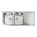 Ένθετος Νεροχύτης Inox Σαγρέ Sanitec COMETA (116x50) 11467