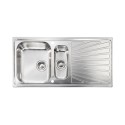 Ένθετος Νεροχύτης Inox Σατινέ Sanitec COMETA (100x50) 11455