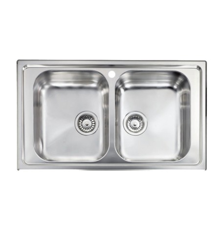 Ένθετος Νεροχύτης Inox Σατινέ Sanitec COMETA (86x50) 11424