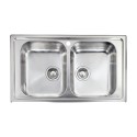 Ένθετος Νεροχύτης Inox Σατινέ Sanitec COMETA (86x50) 11424