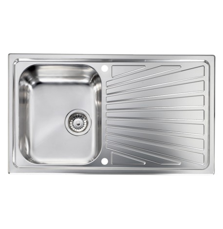 Ένθετος Νεροχύτης Inox Σαγρέ Sanitec COMETA (86x50) 11463