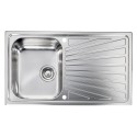 Ένθετος Νεροχύτης Inox Σαγρέ Sanitec COMETA (86x50) 11463