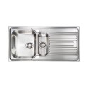 Ένθετος Νεροχύτης Inox Σαγρέ Sanitec ATLANTIC (100x50) 10695