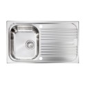 Ένθετος Νεροχύτης Inox Σαγρέ Sanitec ATLANTIC (86x50) 10693