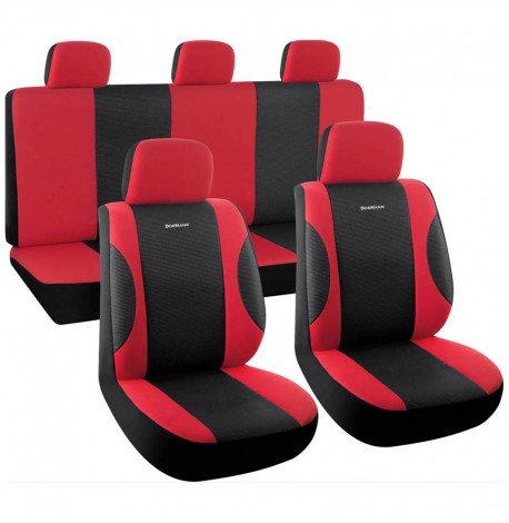 Bormann Σετ Καλύμματα Αυτοκινήτου Μαύρα / Κόκκινα
