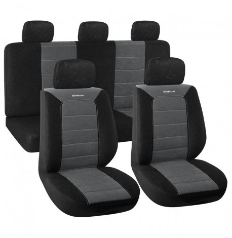 Bormann Σετ Καλύμματα Αυτοκινήτου Μαύρα / Γκρι Universal