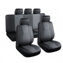 Bormann Σετ Προστατευτικά Καλύμματα Αυτοκινήτου Δερματίνη Μαύρα / Γκρι