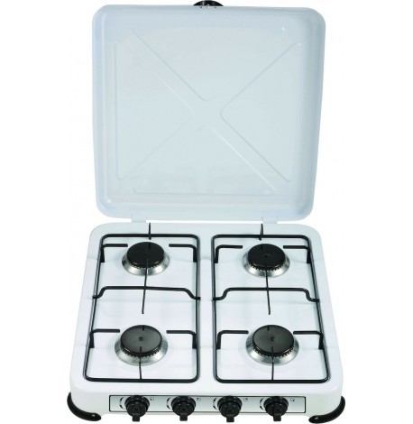 Bormann Επιτραπέζια Εστία Υγραερίου με 4 Εστίες Λευκή BLG6000