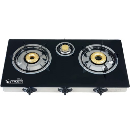 Bormann Elite Επιτραπέζια Εστία Υγραερίου Τριπλή Μαύρη BLG8500