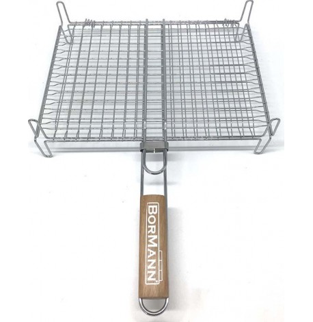 Bormann Διπλή Ανοξείδωτη Σχάρα Ψησίματος με Πόδια 35x25εκ.