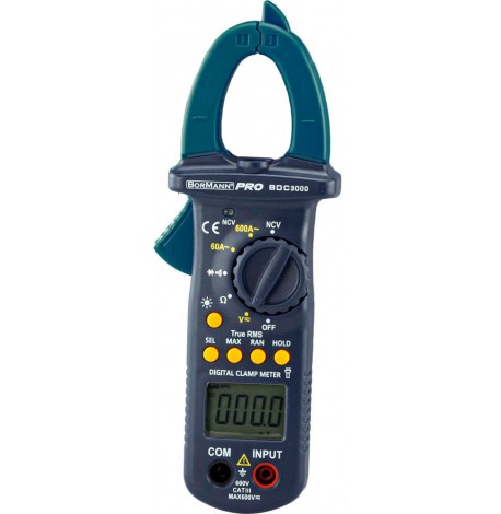 Bormann Pro Αμπεροτσιμπίδα Ψηφιακή 600A AC με Ακροδέκτες