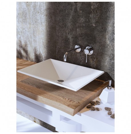 Επιτραπέζιος Νιπτήρας 50x40,5x10,5cm Σε 6 Αποχρώσεις Sanitec PRISMA
