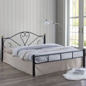 Μεταλλικό Κρεβάτι Διπλό Για Στρώμα 160x200cm Μαύρο