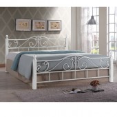 Μεταλλικό Κρεβάτι Διπλό Για Στρώμα 160x200cm Λευκό