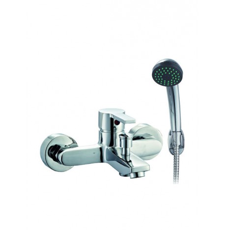 Viospiral Vector Αναμεικτική Μπαταρία Μπανιέρας Πλήρες Σετ Ασημί